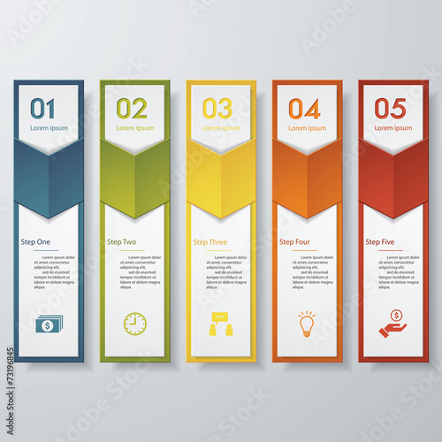 Design clean number banners template. Vector.