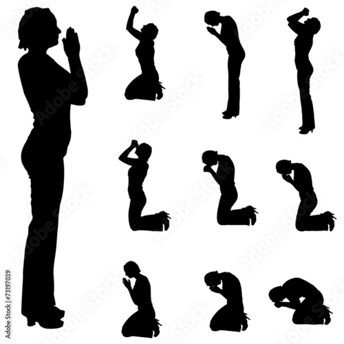 Vector silhouette of a woman.