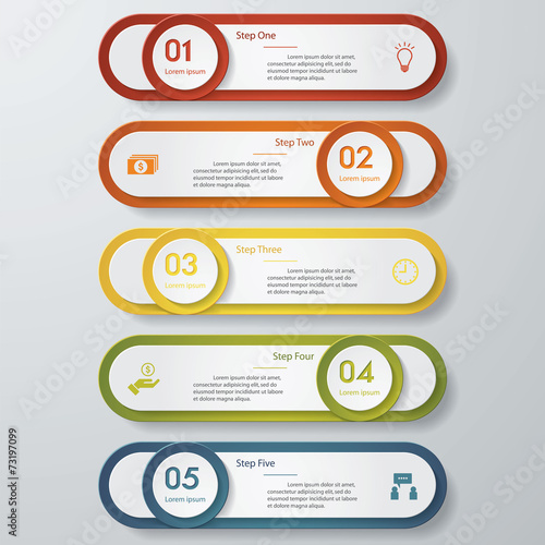 Design clean number banners template. Vector.