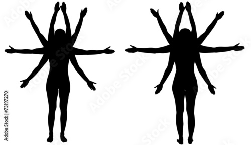 Vector Silhouette of a woman.