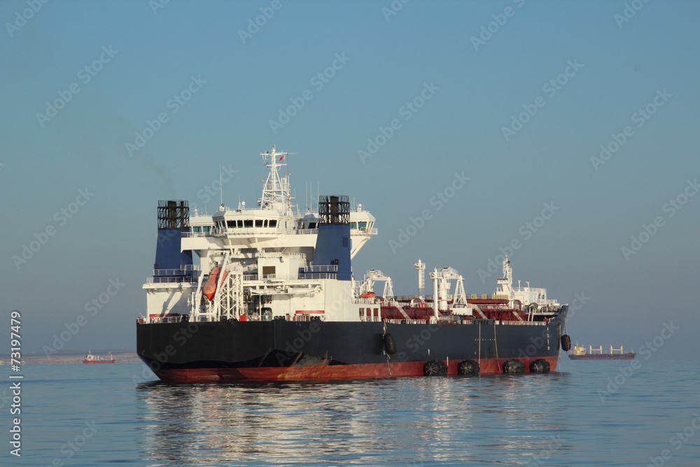 tanker on the high seas