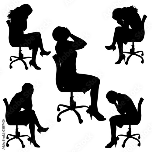 Vector silhouette of people.