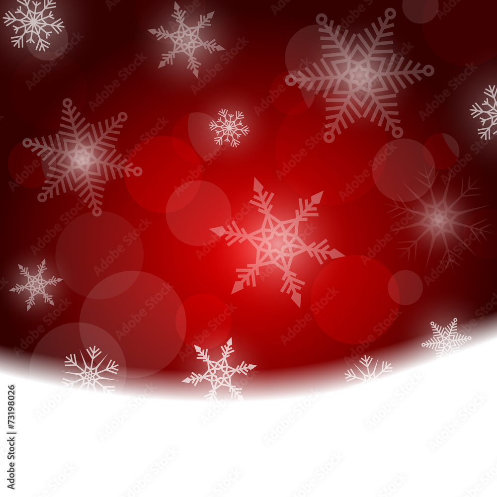 Christmas background - red with white snowflakes Christmas background - red with white snowflakes