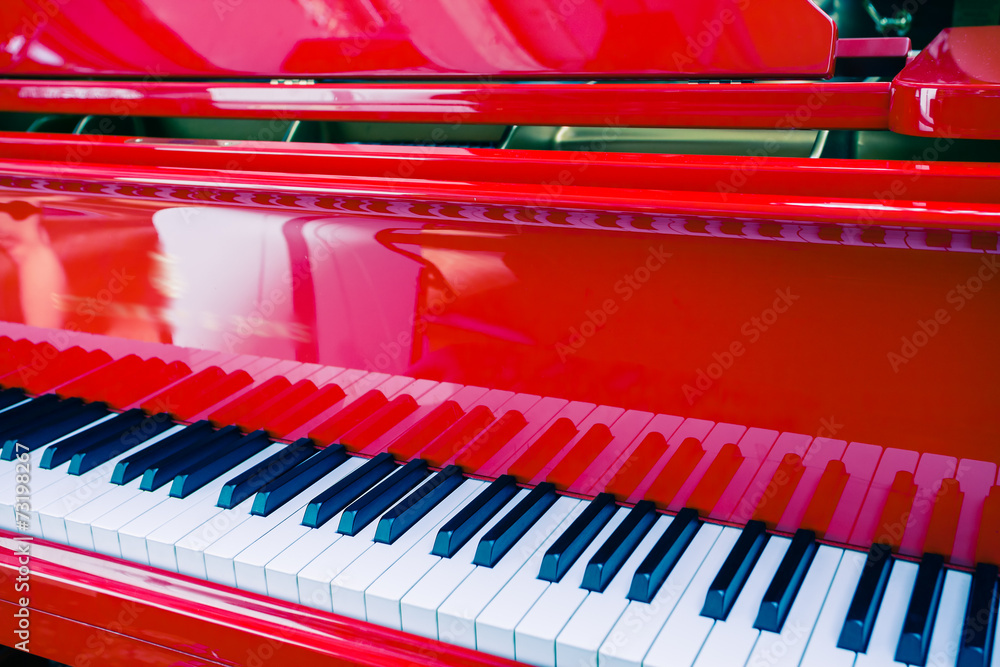 Obraz premium background of red piano