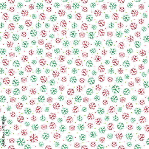colorful vector snowflakes seamless pattern