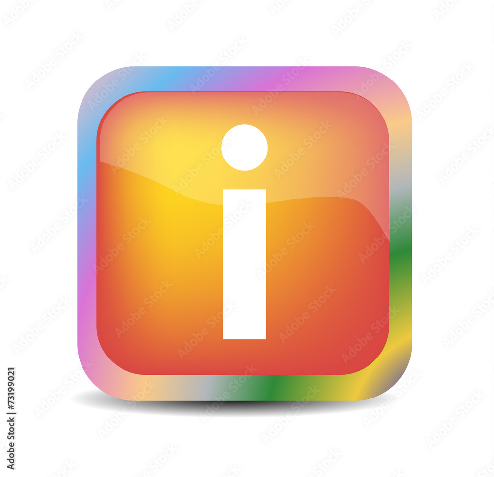 information icon on button