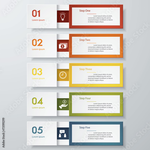 Design clean number banners template. Vector.