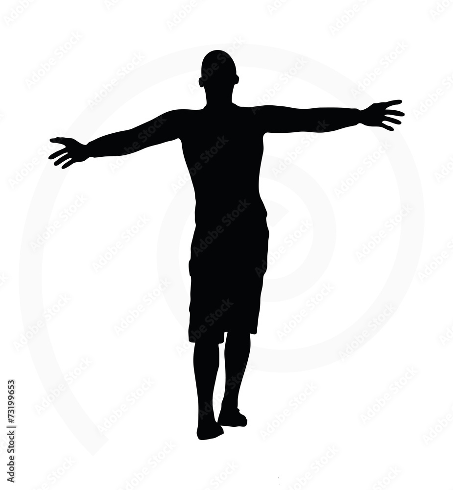 man silhouette isolated