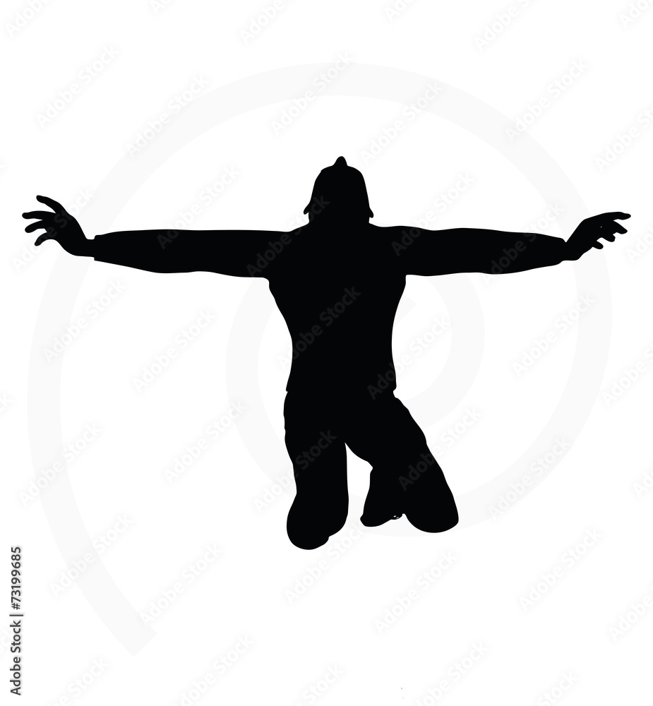 man silhouette isolated on white background