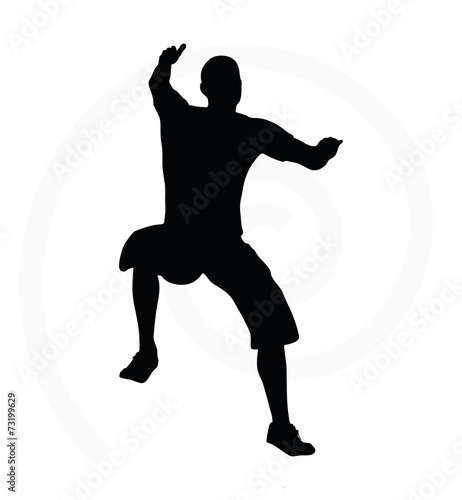 illustration of senior climber man silhouette