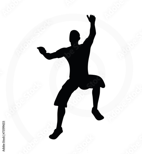 illustration of senior climber man silhouette