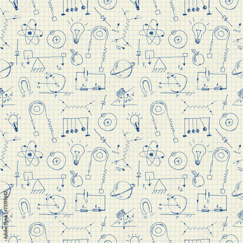 Physics seamless pattern