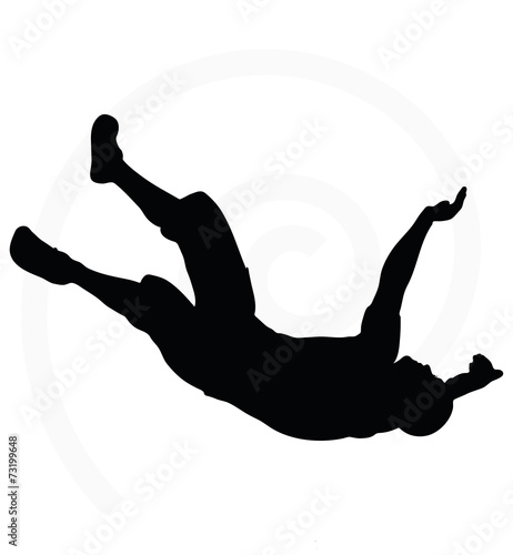 illustration of senior climber man silhouette