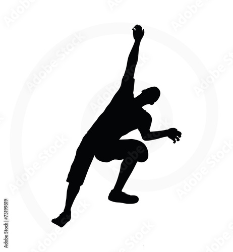illustration of senior climber man