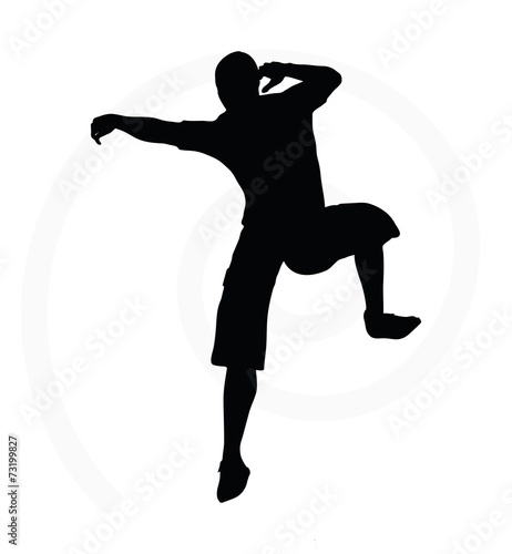 illustration of senior climber man