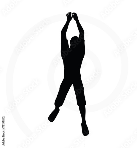 man silhouette isolated on white background
