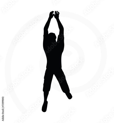 man silhouette isolated on white background