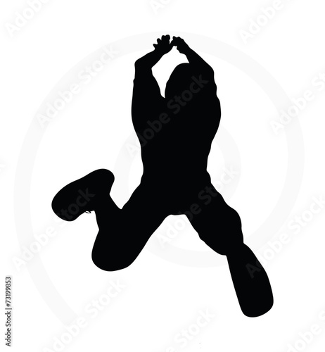 man silhouette isolated on white background