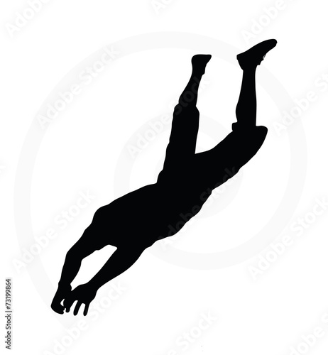 man silhouette isolated on white background