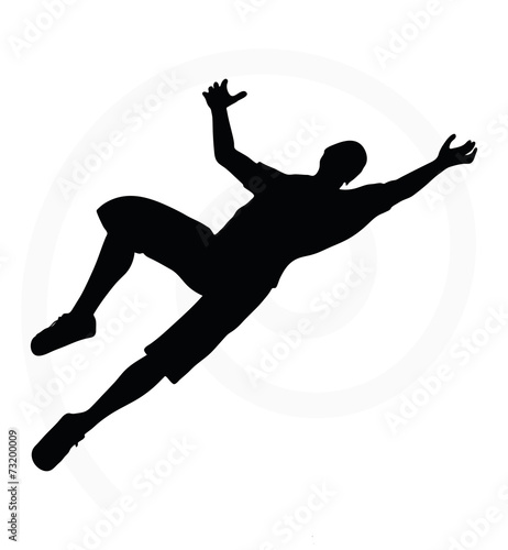 man silhouette isolated on white background