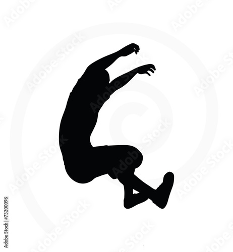 man silhouette isolated on white background