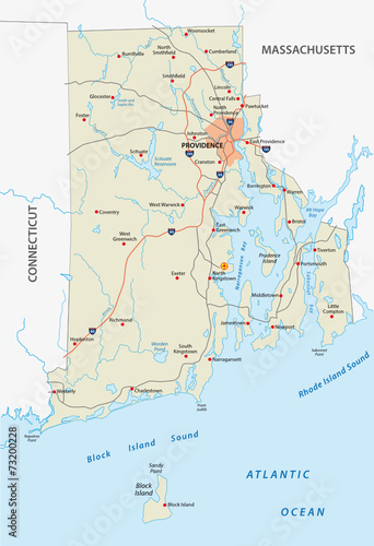 rhode island road map