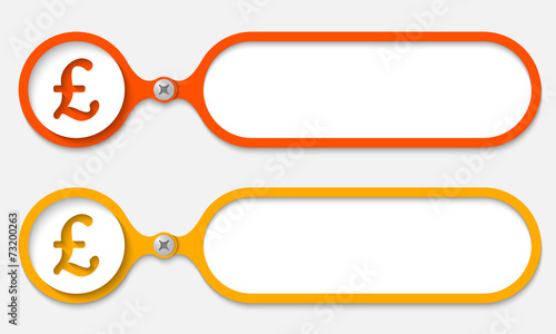 two frames joined by a bolt and pound sterling symbol