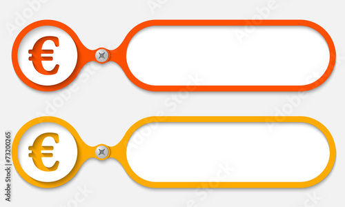 two frames joined by a bolt and euro symbol