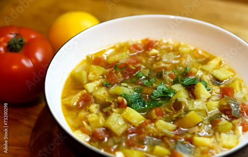 Zucchini Soup with Tomato