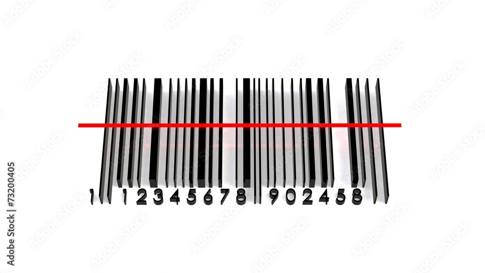 barcode 3d illustration