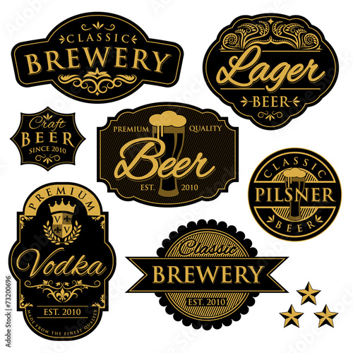Vintage Beer label