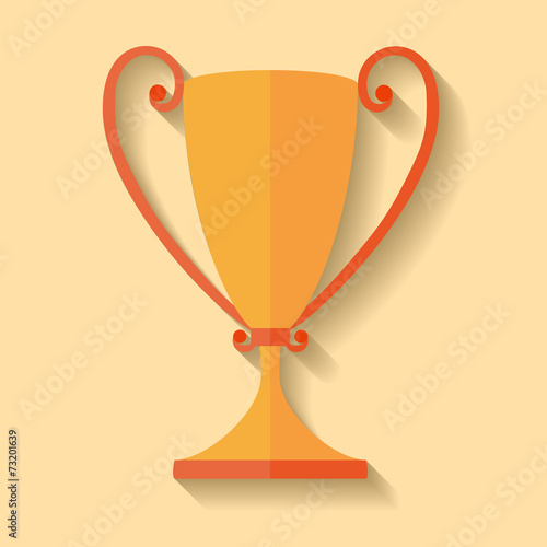 Winner cup, flat design