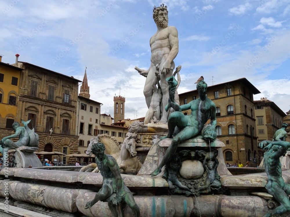 Fontaine de Neptune à Florence - Italie