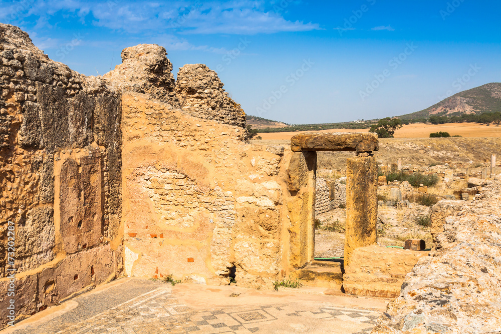 Roman ruins in Thuburbo Majus, Tunisia