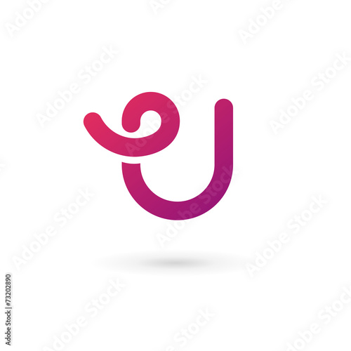 Letter U logo icon design template elements