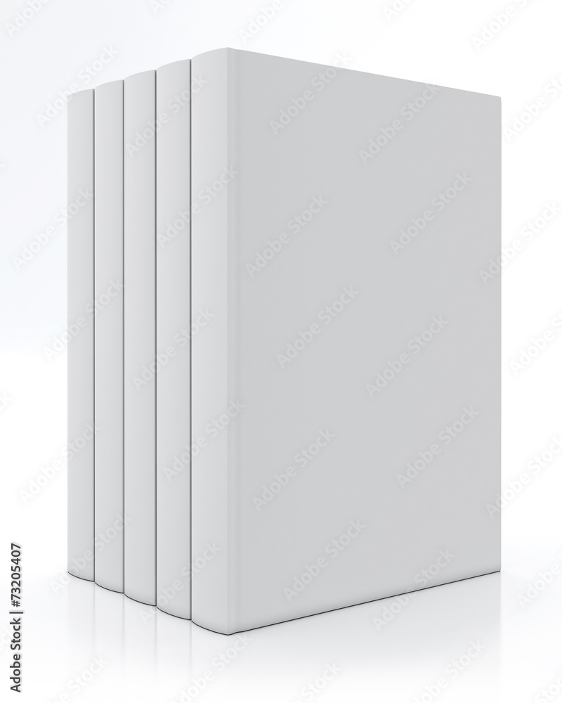 blank books mock up, isolated on white background