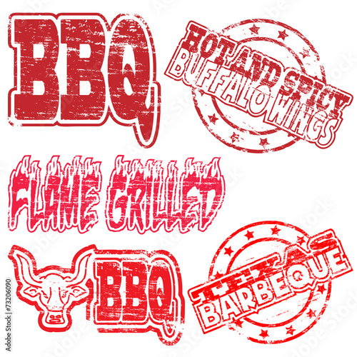 BBQ Rubber Stamps