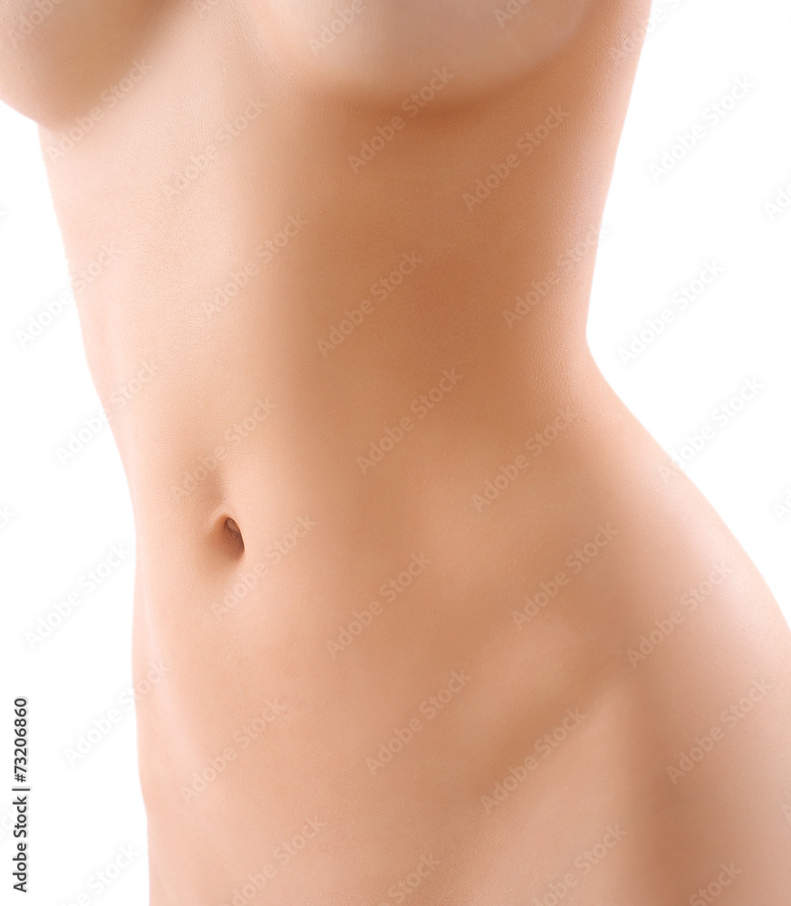 The woman's body on white background The woman's body on white background