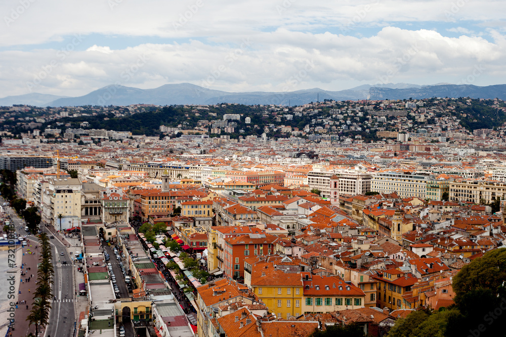 Nice city roofs, France.