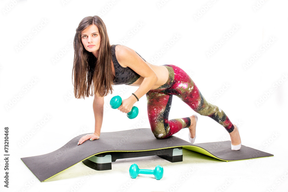 Fototapeta premium Workout with dumbbell