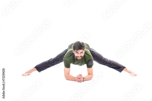 Man yoga Prasarita Padottanasana pose