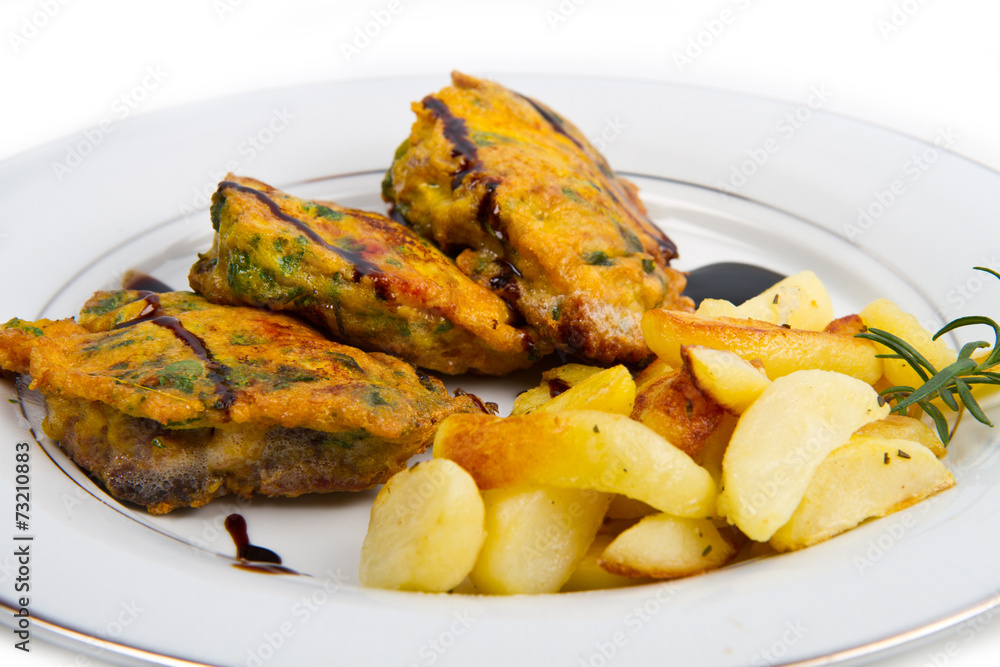 agnello impanato con patate agnello impanato con patate