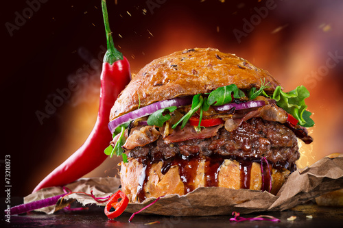 Delicious hamburger