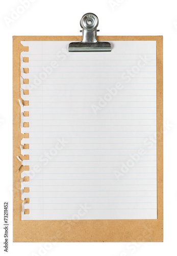 Notepad page on clipboard © paketesama