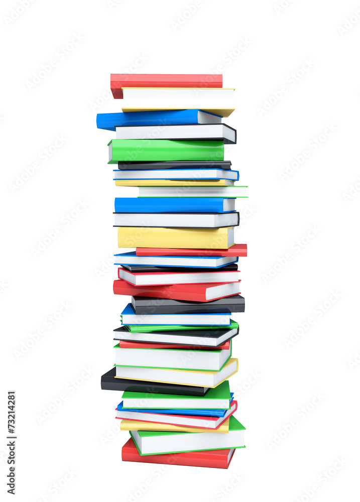 Books stack isolated on white Books stack isolated on white