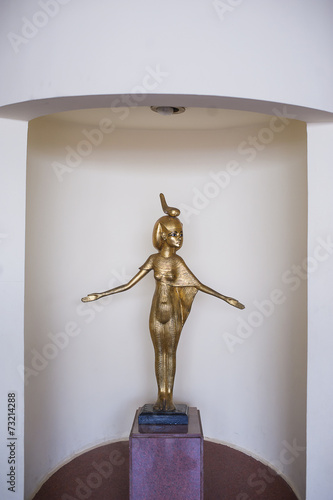 Egyptian statue of the woman gold photo