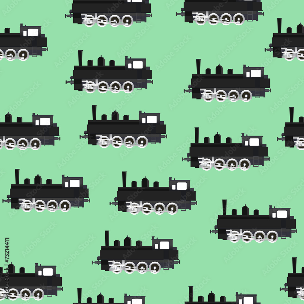 Pattern with locomotives