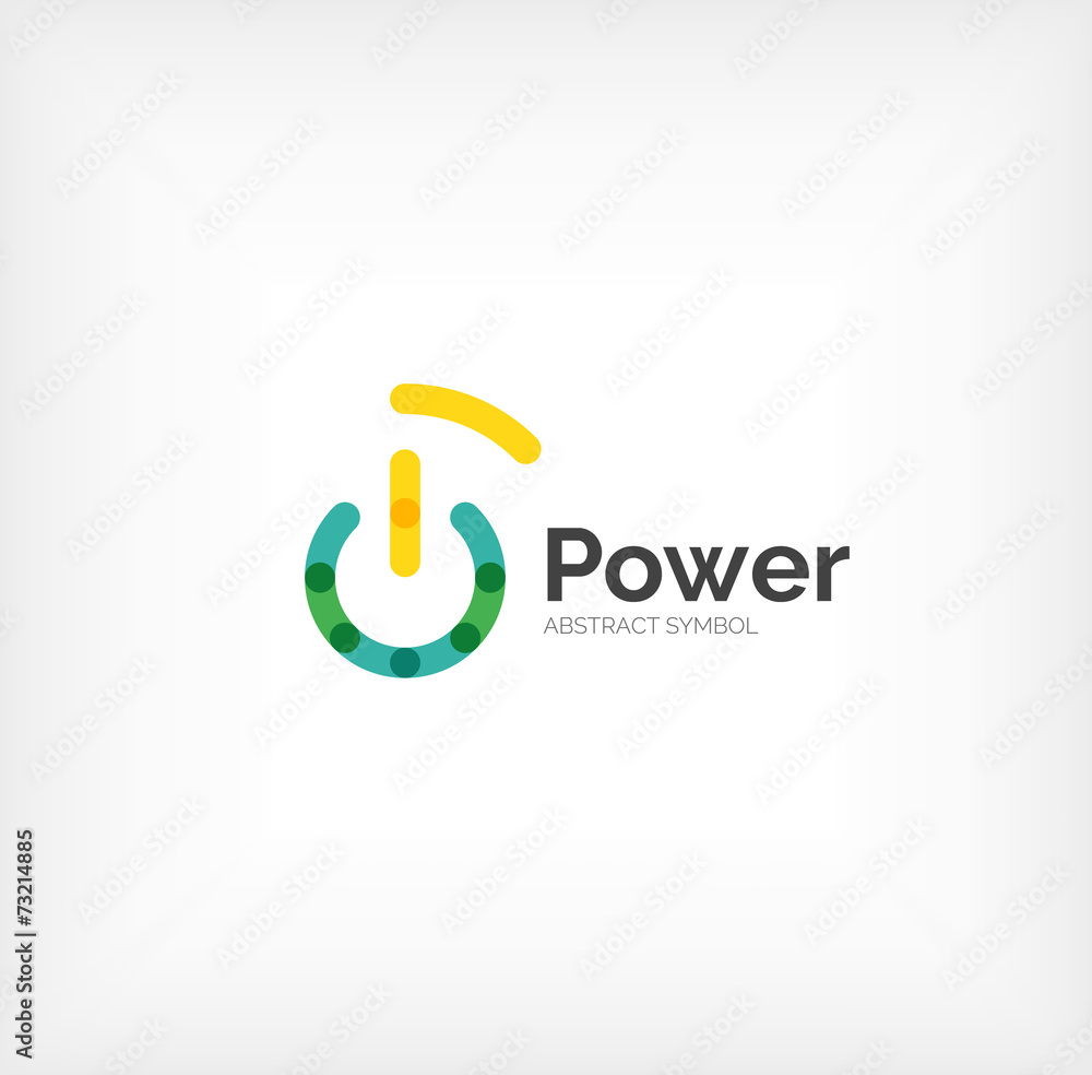 Power button logo design Power button logo design