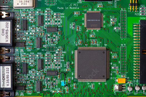 computer board with chips