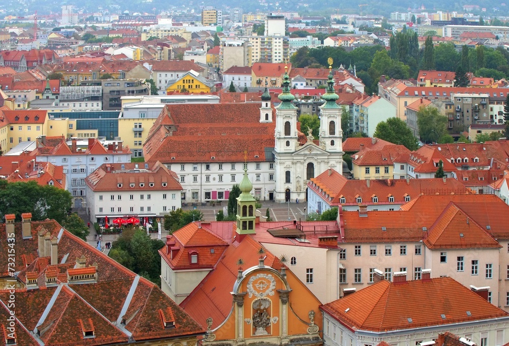 Obraz premium Graz Kirche Mariahilf - Graz Church Mariahilf 01